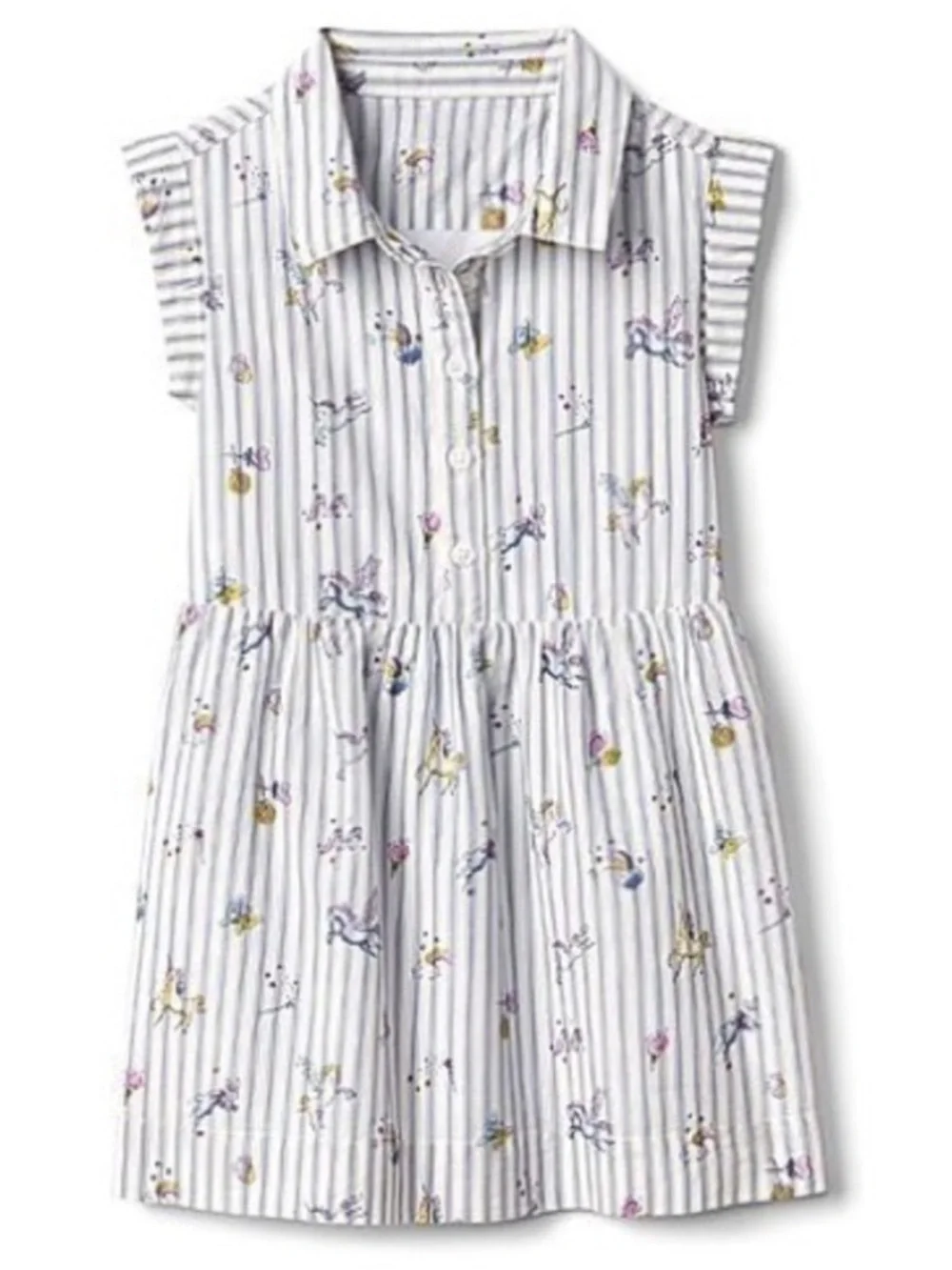 GAP Baby Unicorn Stripe Cotton Dress 12-18 Months